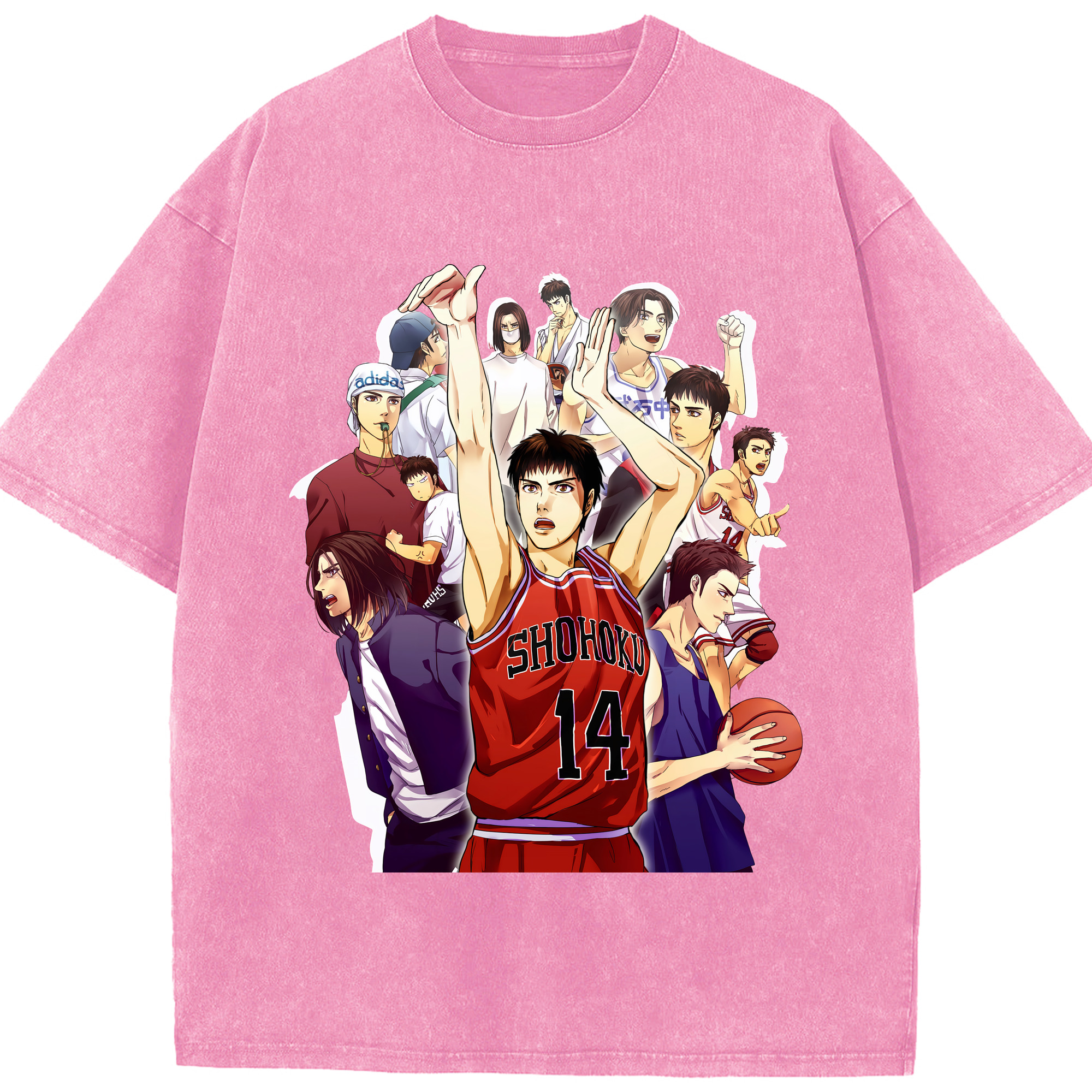 （画像用） SLAM DUNK／スラムダンク 綿100% ヴィンテージ風 半袖Tシャツ（フロントプリント）